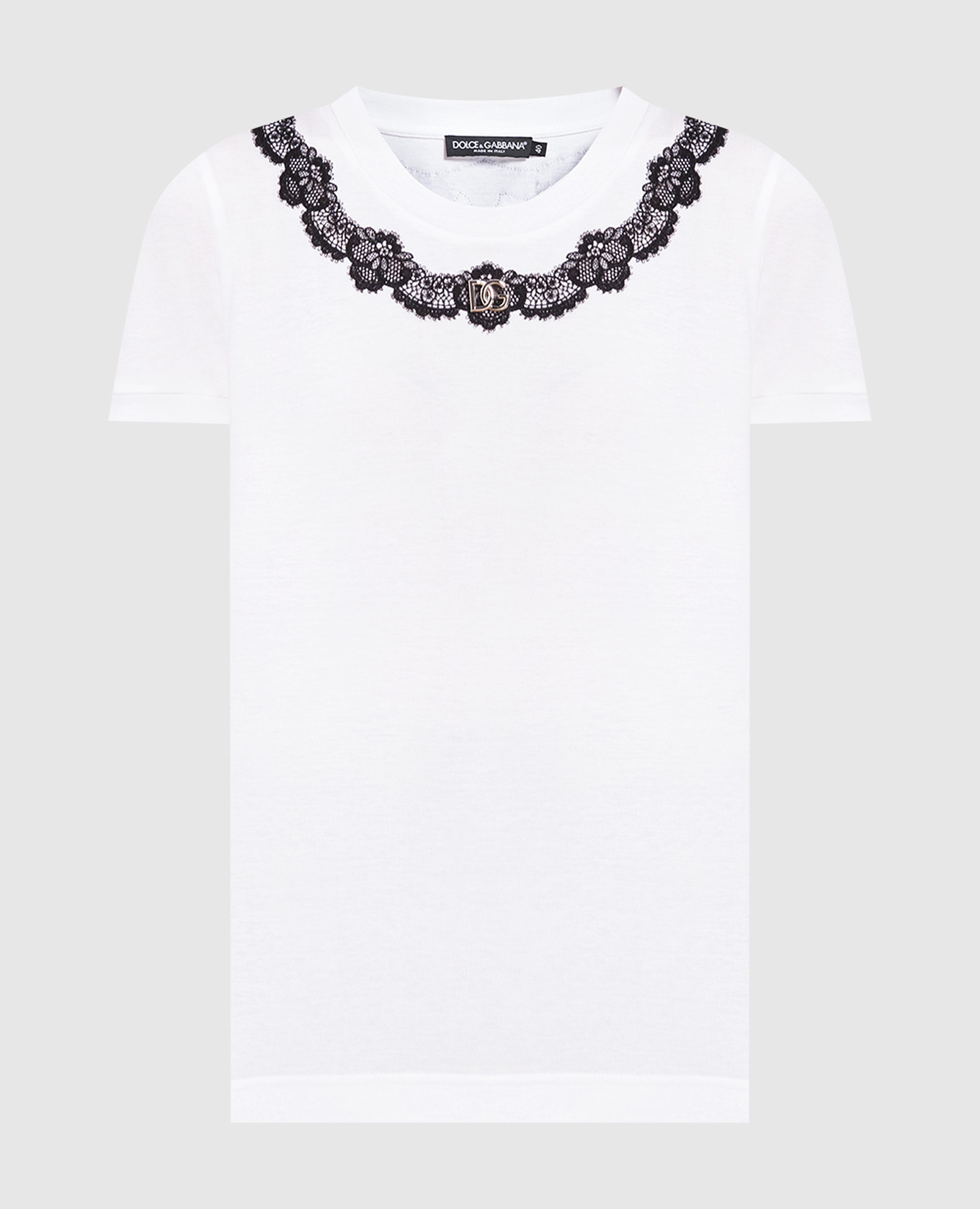 

White t-shirt with metallic DG logo Dolce&Gabbana