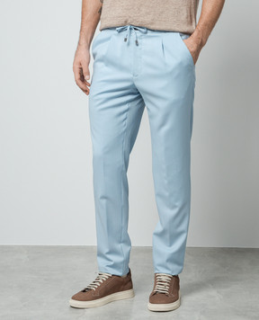 Enrico Mandelli Blue pants made of wool GYM02B4531