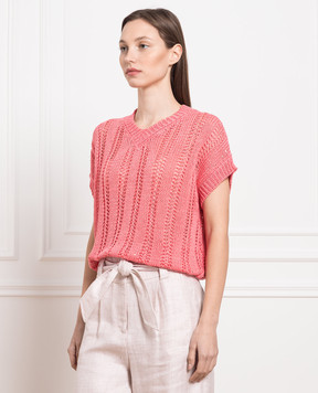 Peserico Pink pullover with sequins S99340F03A9142