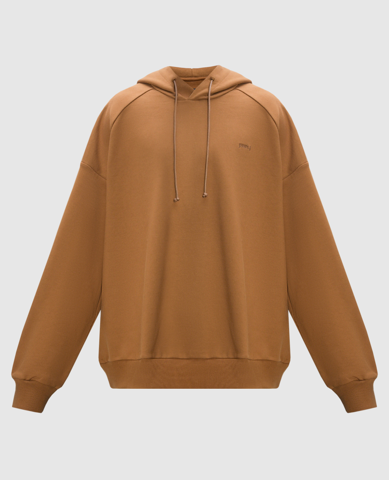

Brown hoodie with logo embroidery Juun.j