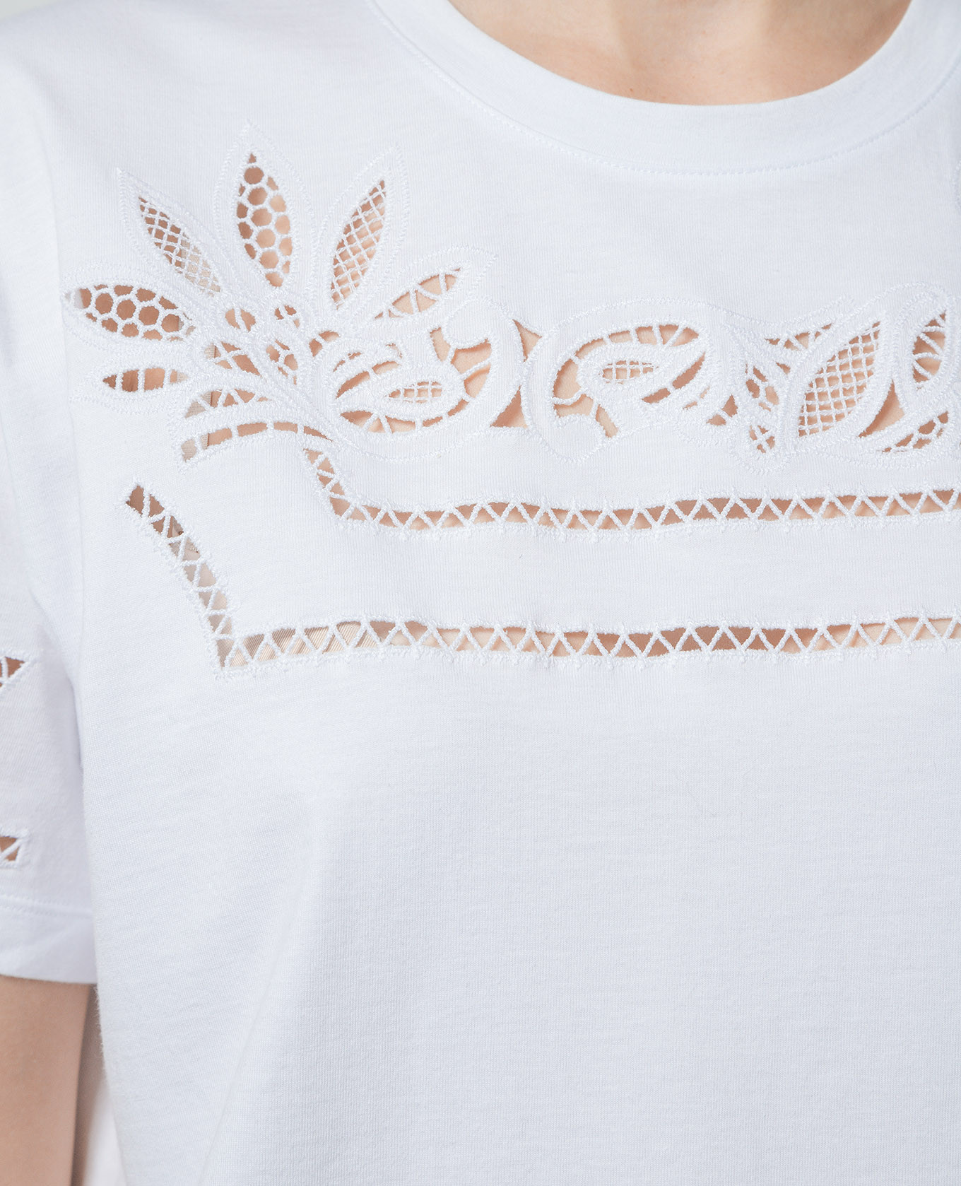 White t-shirt with lace Ermanno Scervino 5