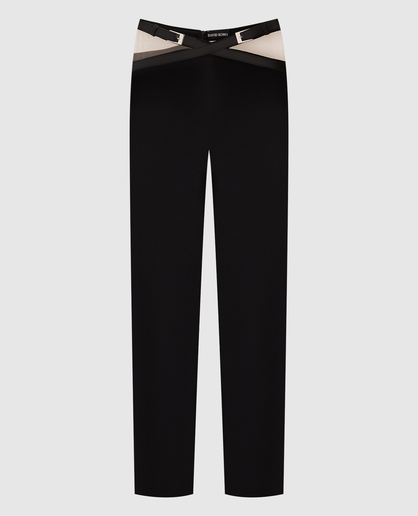 

Black pants with transparent inserts David Koma