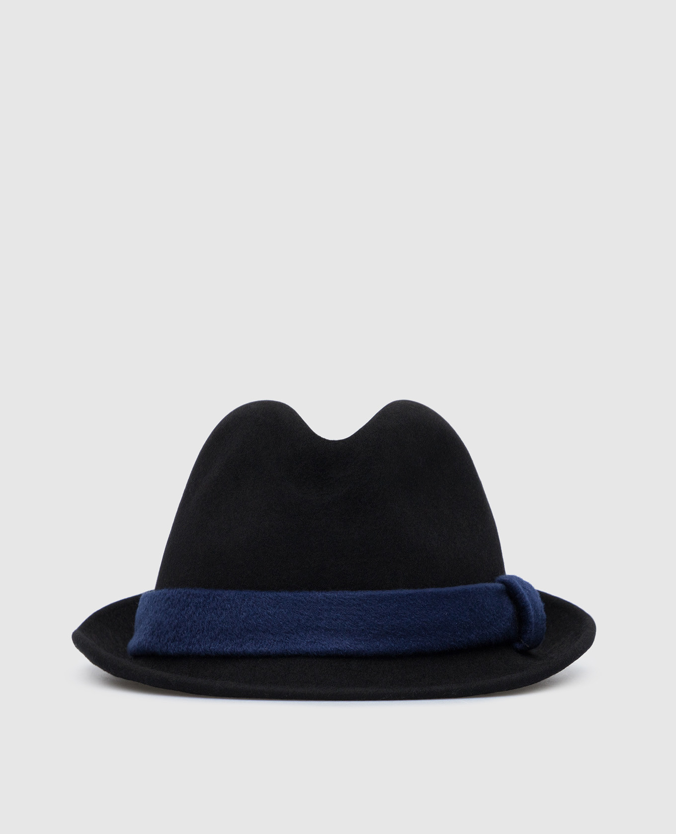 Children's black hat made of wool stefano ricci