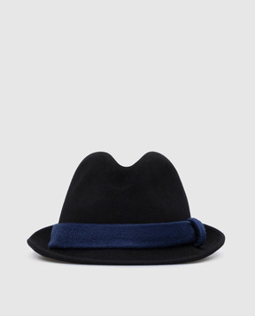 Stefano Ricci Children's black hat made of wool YVF6229CA10
