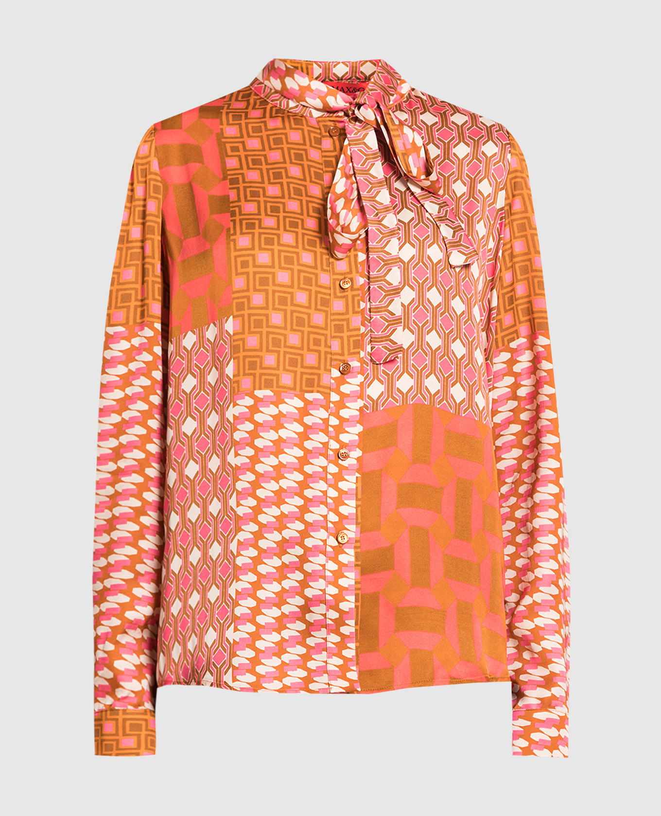 

Ballata brown blouse in a geometric pattern Max & Co, Коричневый