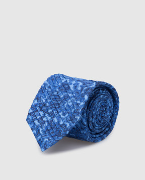 Stefano Ricci Children's blue paisley silk tie YCP14NG501