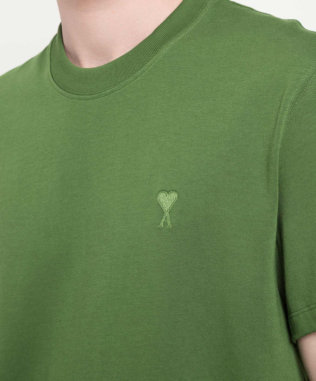 Ami Paris - Green t-shirt with logo UTS022726 - shop with