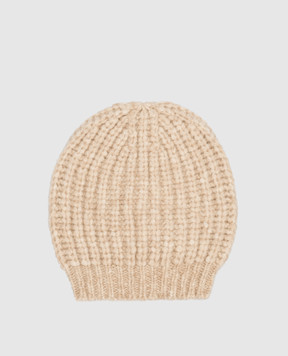Peserico Beige cap in a textured pattern S36150F0309196