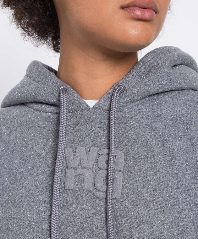 Alexander Wang Gray hoodie with logo 4CC3232072 buy with European delivery at Symbol