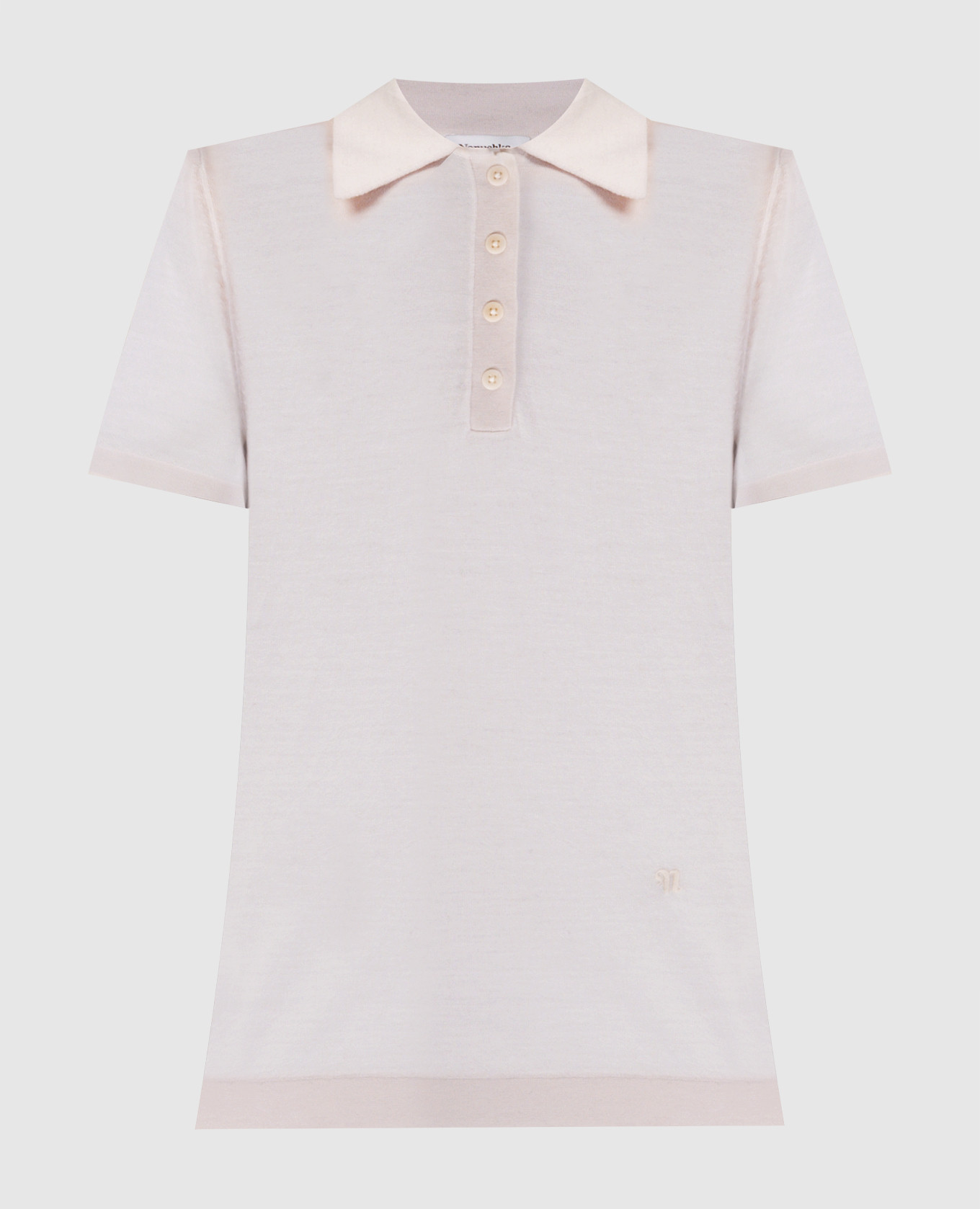 

Hatti beige wool polo shirt Nanushka