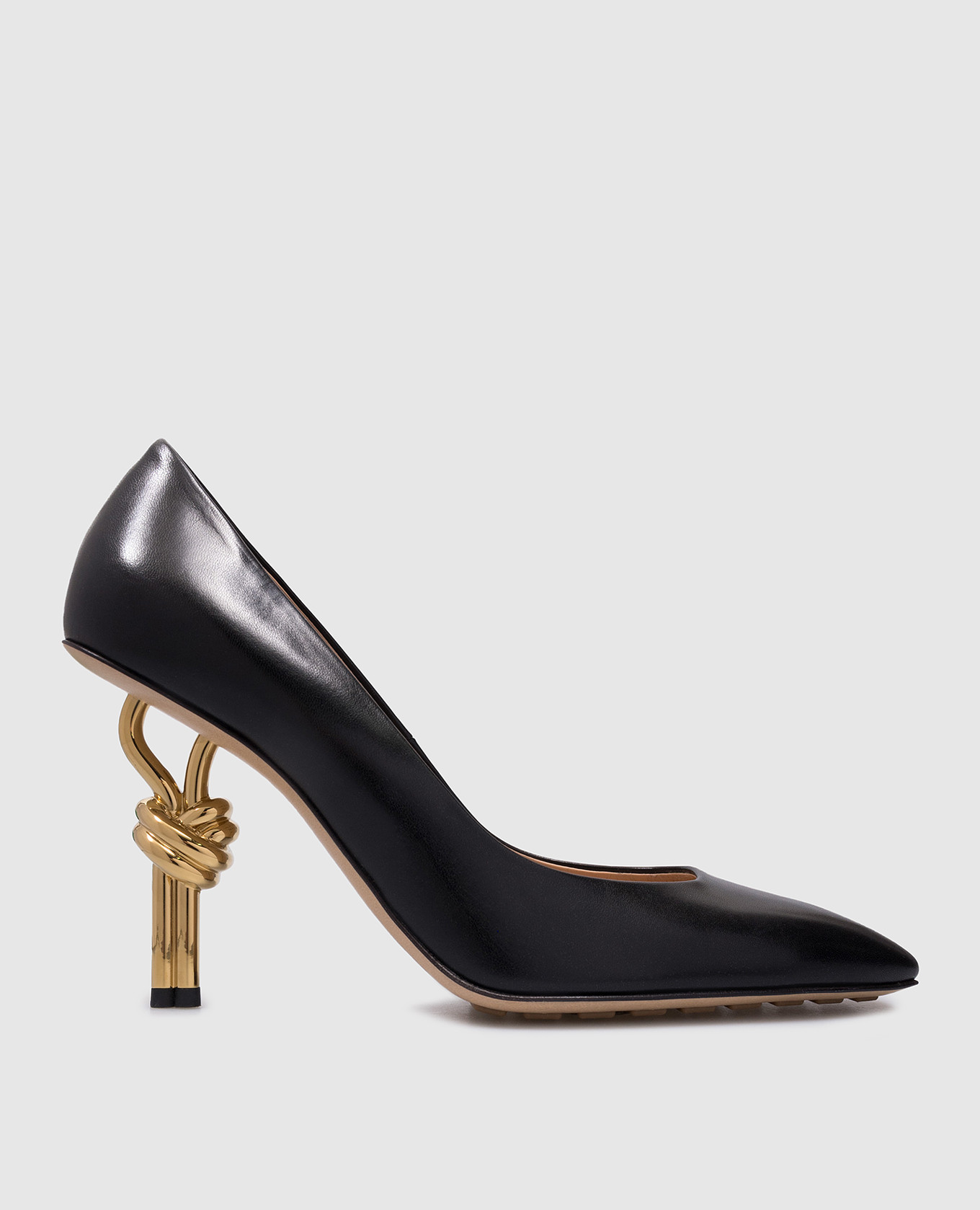 

Black leather boats with shaped heels Bottega Veneta