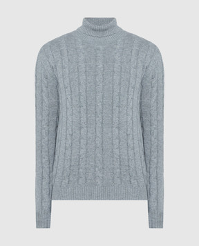 Cashmere&Whiskey Gray sweater made of cashmere in a textured pattern 80605C