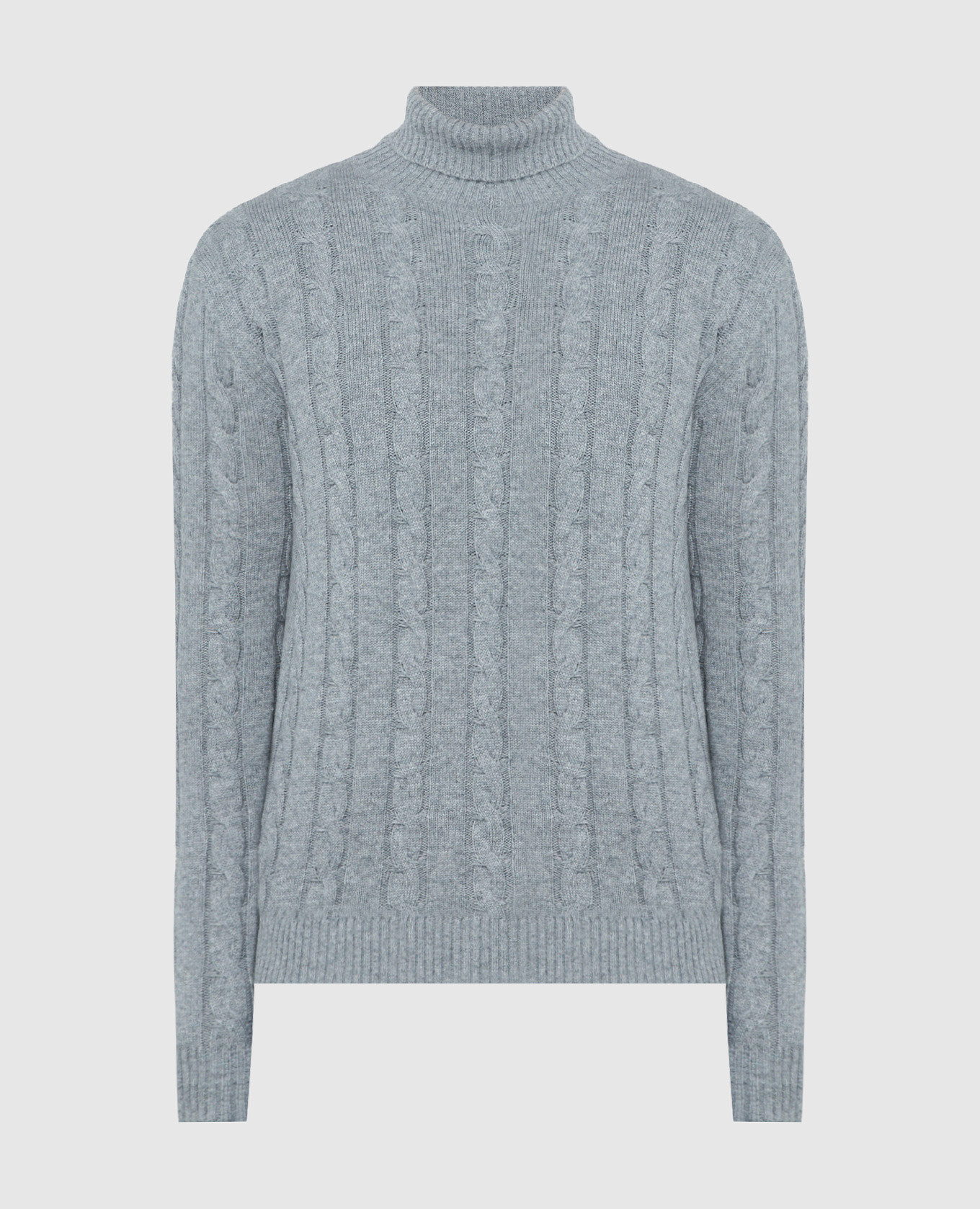 Gray sweater made of cashmere in a textured pattern Cashmere&Whiskey