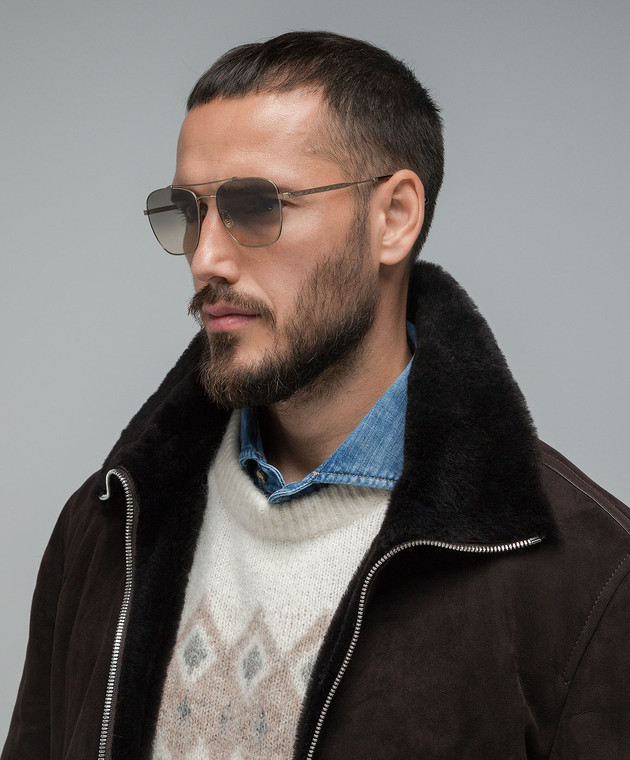 OLIVER PEOPLES ブルネロクチネリ MARSAN サングラス Oliver Marsan Sunglasses in Antique Gold | Oliver®