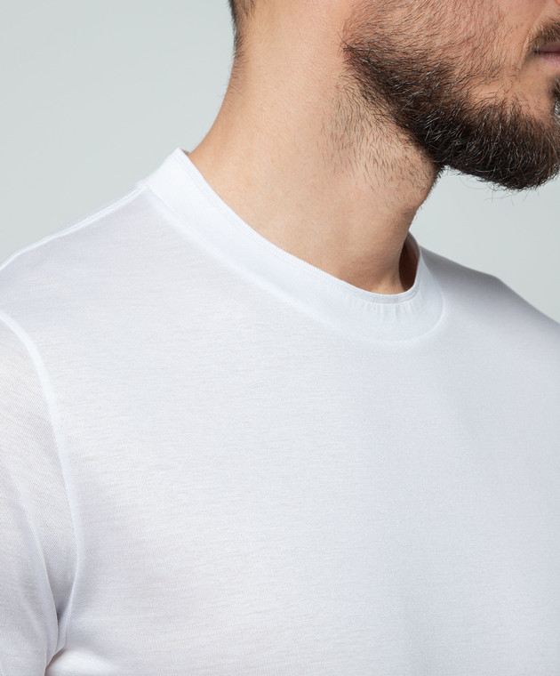 Canali - White T-shirt MJ00002T0356 - shop with Ireland