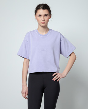 AUTRY Purple t-shirt with logo A24ETSPW581L