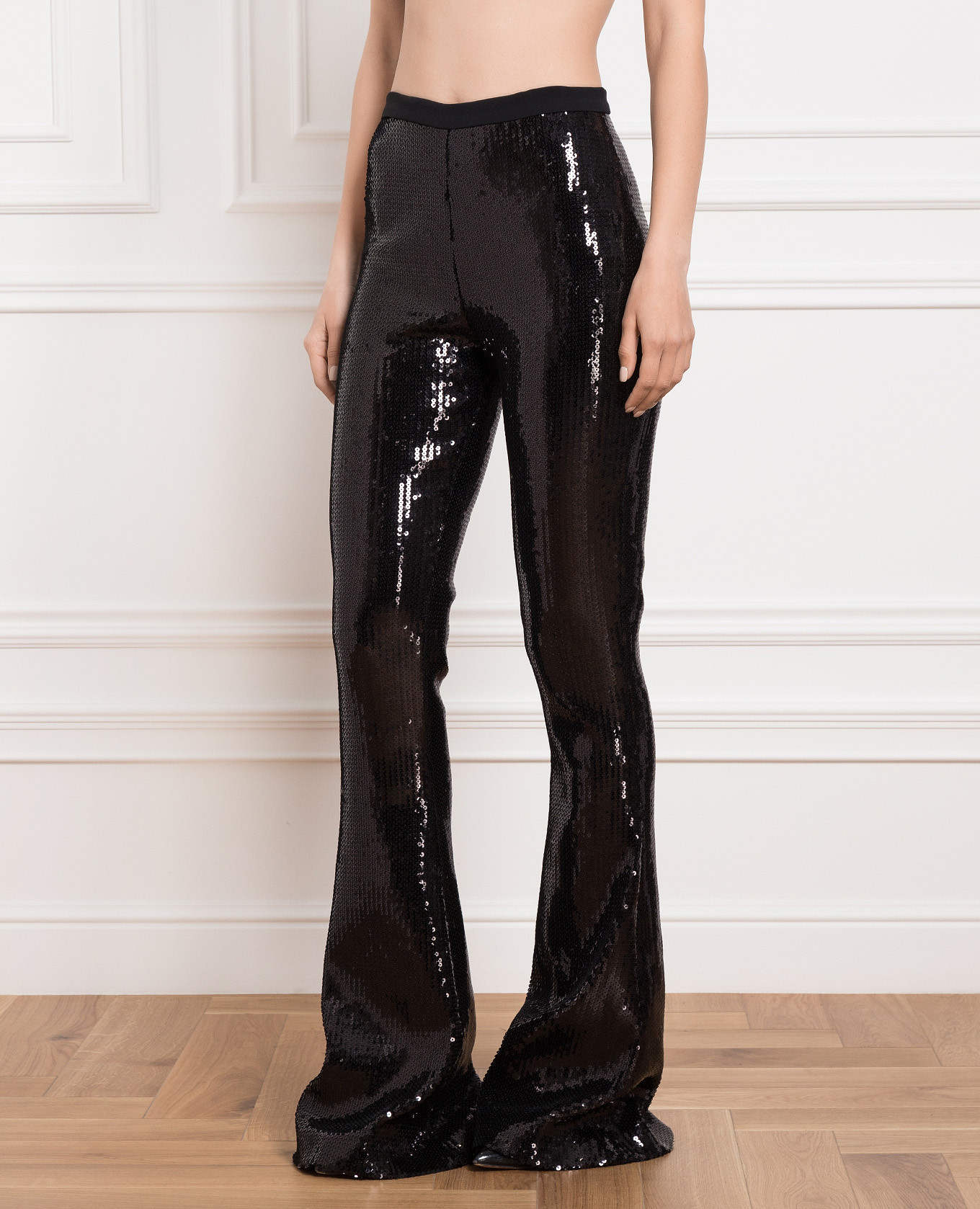 Black pants with sequins David Koma 3