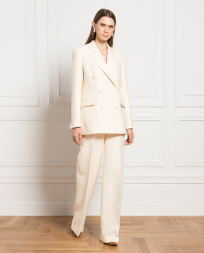 Gabriela Hearst White double-breasted Kees wool and silk jacket 4235574W132
