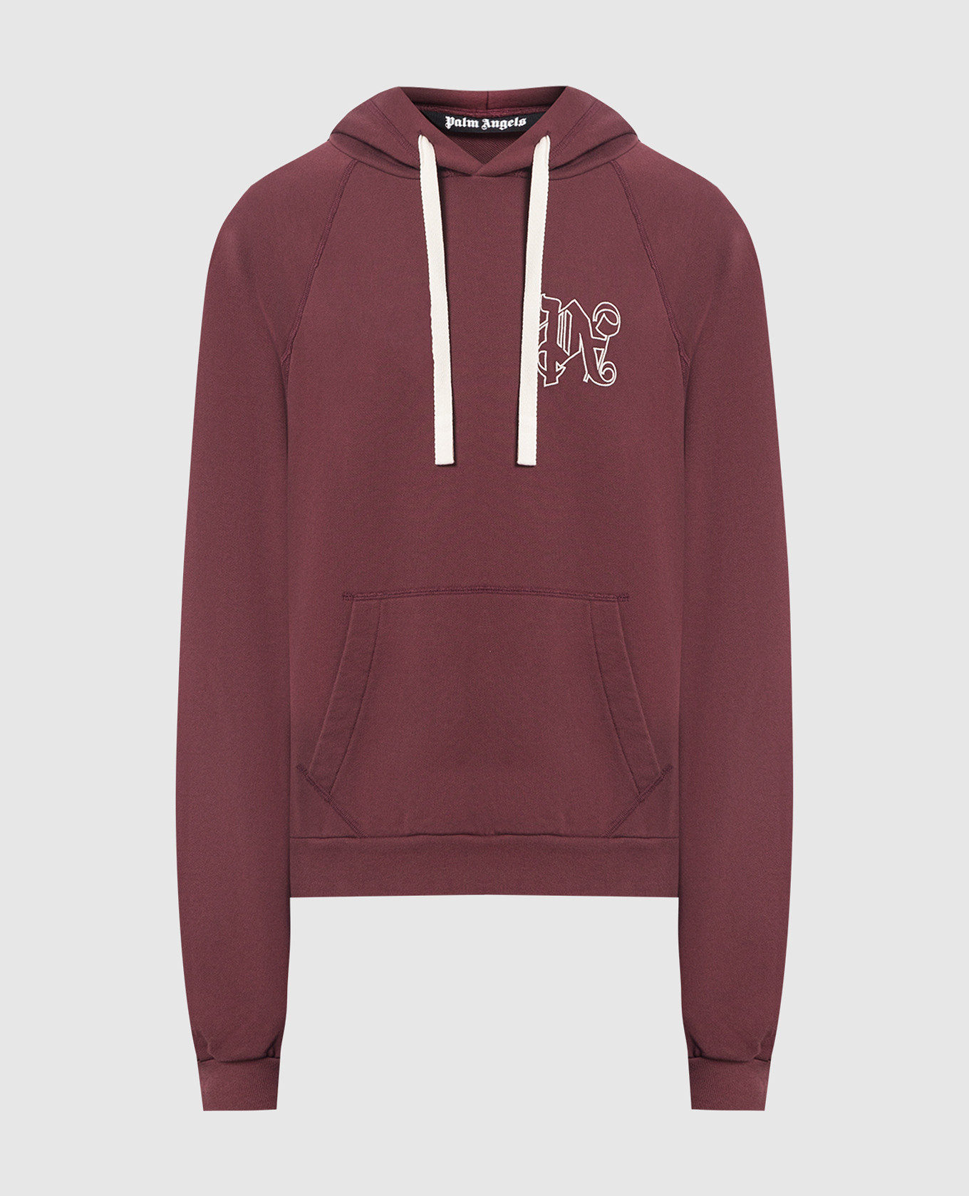 

Burgundy hoodie with monogram Palm Angels