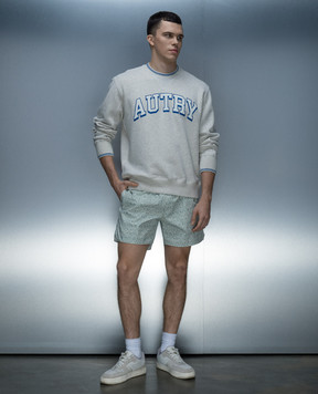AUTRY Gray sweatshirt with logo print A24ESWPM522M