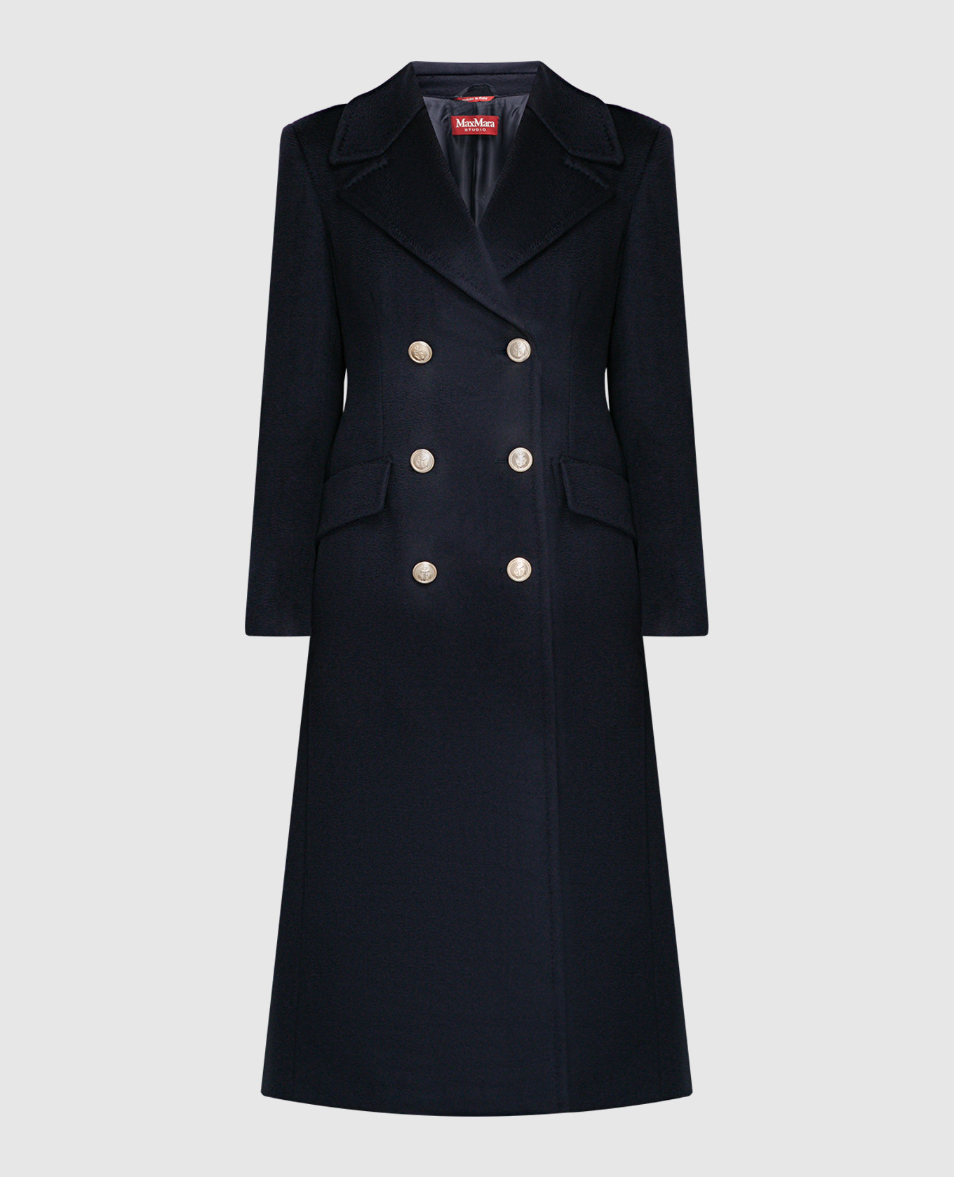 

Blue Carabo double-breasted wool coat Max Mara, Синий