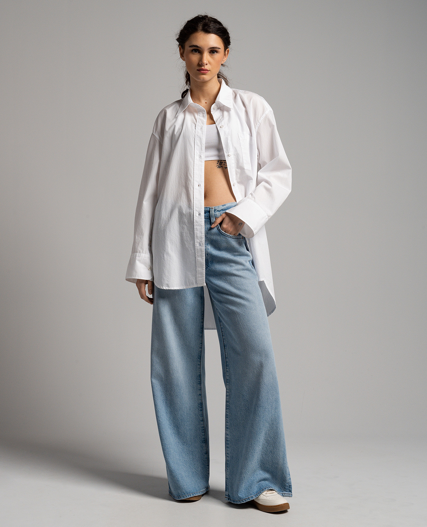 

White KAYLA blouse with an asymmetric bottom CITIZENS OF HUMANITY