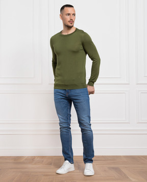 ISAIA Green cashmere and silk jumper MG7239YP002