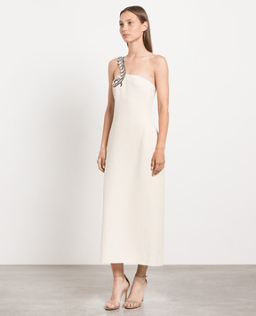 David Koma Beige midi dress with crystals SS23DK49D
