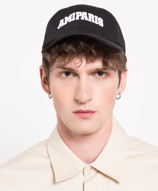 キャップ AMI PARIS Logo Embroidered Ball Cap Black UCP206CO0020001 UC AMI PARIS Logo Embroidered Ball Cap Black UCP206CO0020001 UC