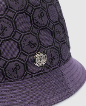 Stefano Ricci Kids purple panama with metal logo YVF4550P22000J