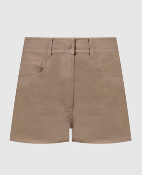 Valentino Khaki shorts with metallic V logo 4B3RF2Q08BD