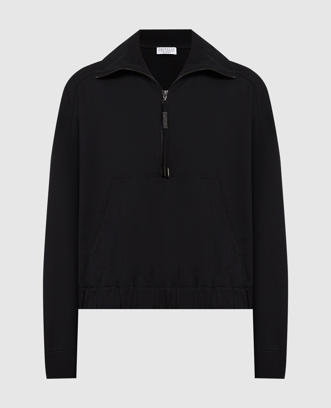 

Black sports jacket with monil chain Brunello Cucinelli, Черный