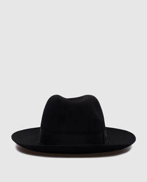 Borsalino Black logo Amedeo hat 110757