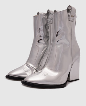 N21 Silver ankle boots with logo 23ICPSNV16007
