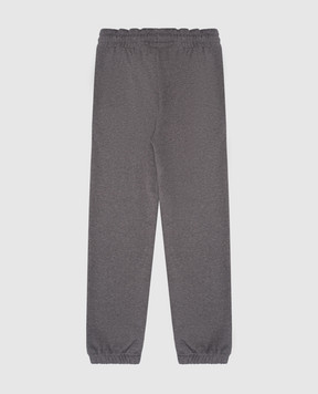 Vilebrequin Gaetanne grey logo print joggers for kids GNEC4S44