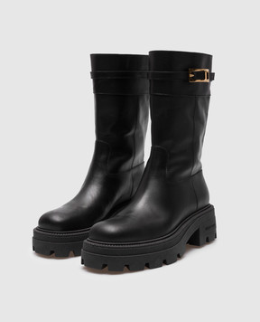 Sergio Rossi SR Nora black leather boots B04880MMV120