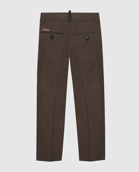 Stefano Ricci Children's dark brown trousers YAT8400010BAR020