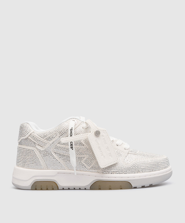 Off-White - Out Of Office silver suede sneakers with
