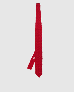 Stefano Ricci Children's red silk tie with logo embroidery YCRM2600SETA