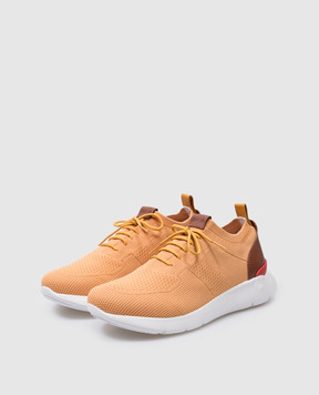 ISAIA Yellow combination sneakers with logo SNKMG3KNT01