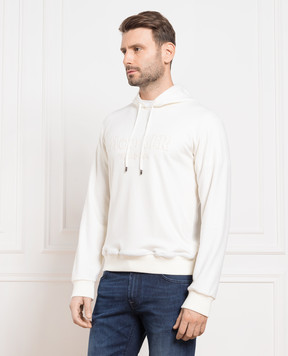 MooRER White wool jumper with logo embroidery MALCOMJT