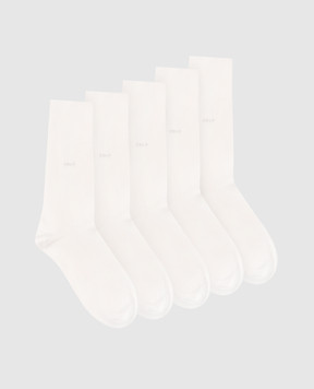 CDLP Set of white socks with logo MSO006012025
