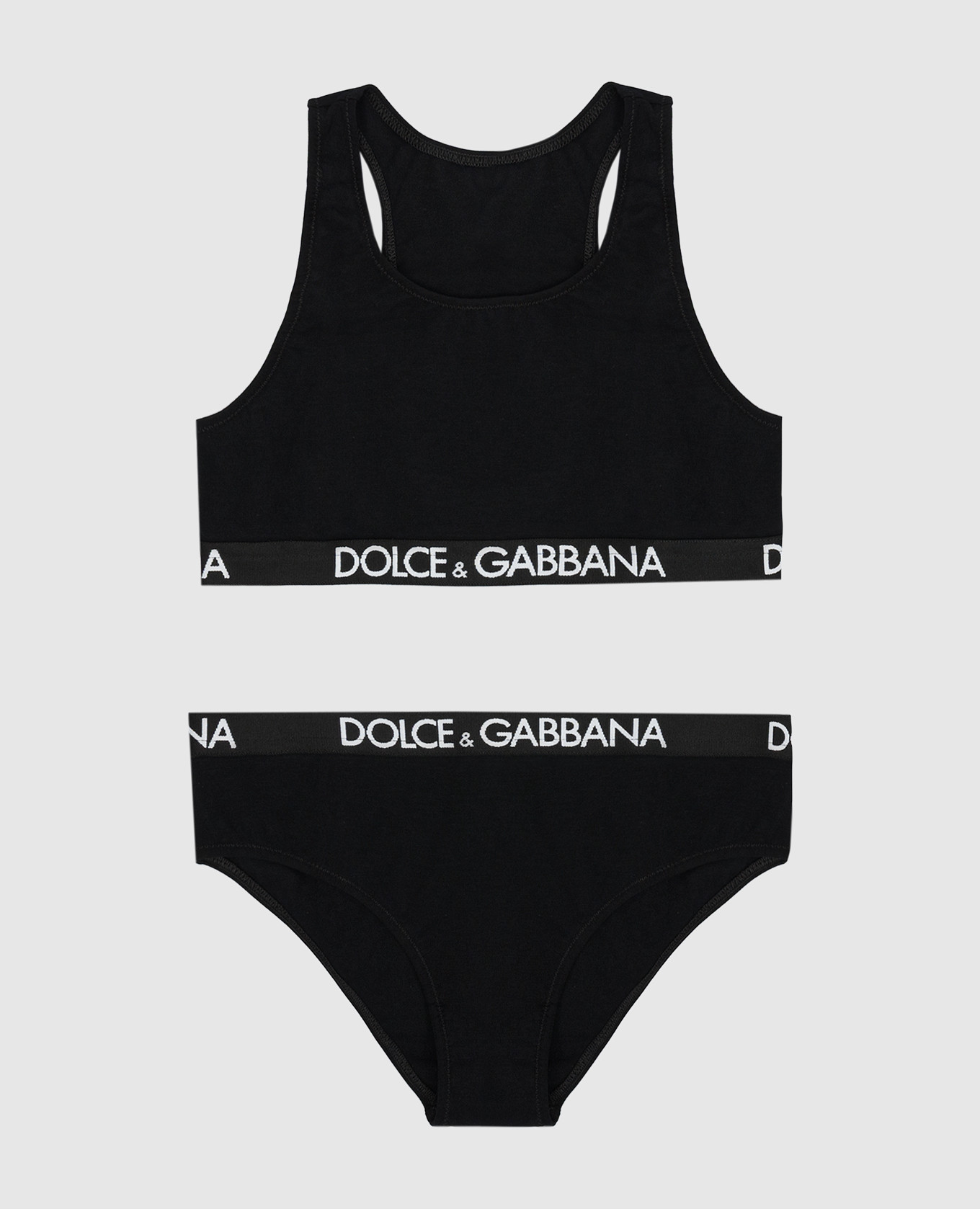 Children's black top and panties set