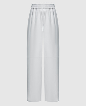 Simonetta Ravizza Blue leather pants MARTILEATHER