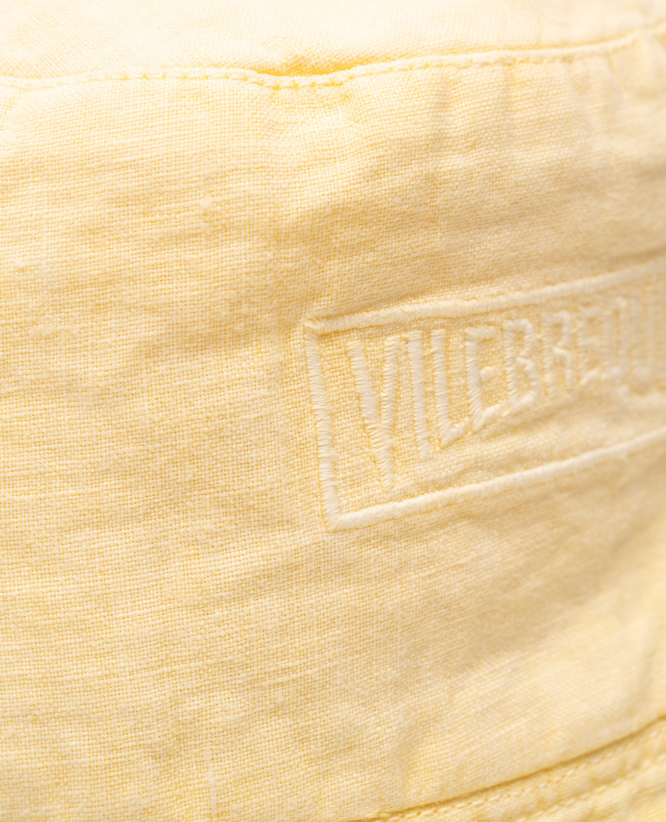 

Yellow linen panama with logo embroidery Vilebrequin