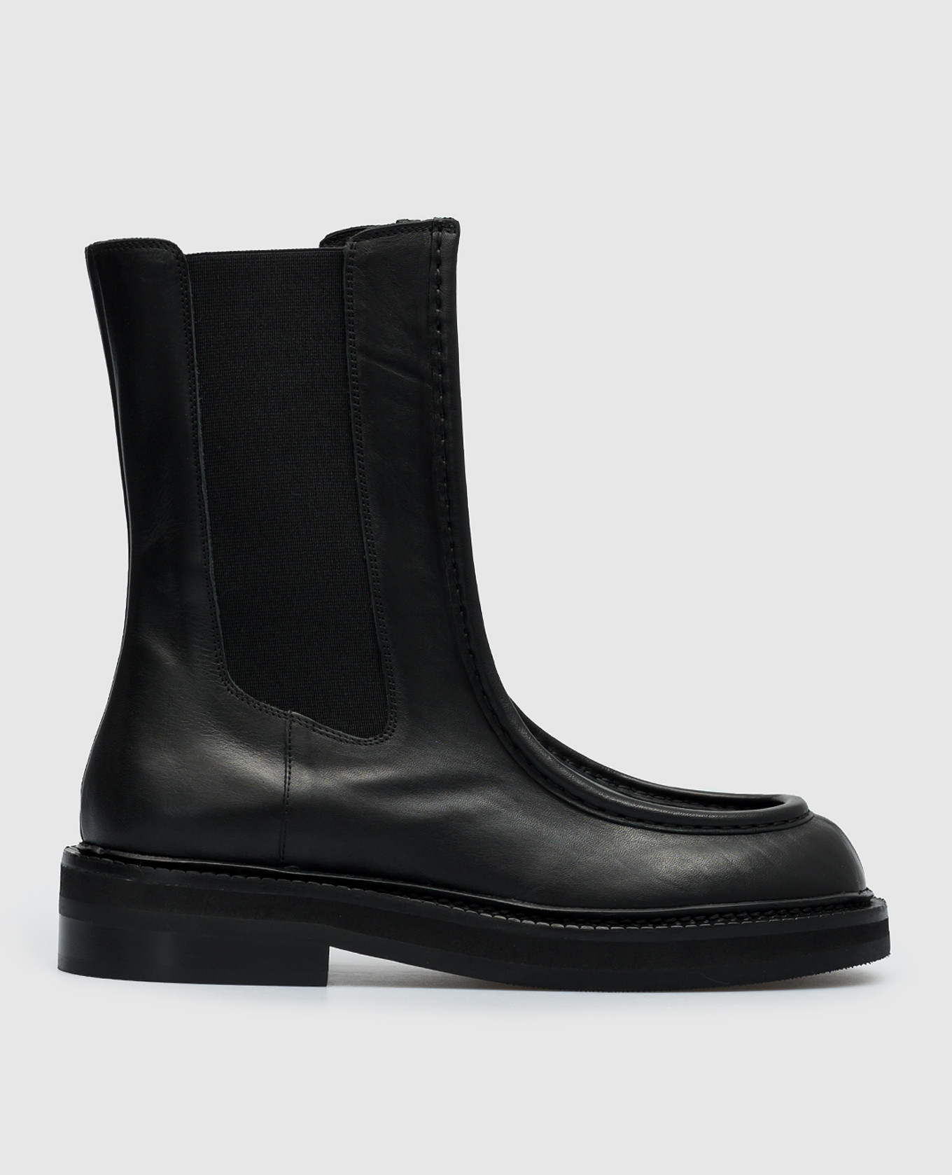 Talentow black leather chelsea boots max mara sportmax
