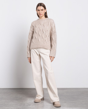 Brunello Cucinelli Beige sweater with lurex MMA371400