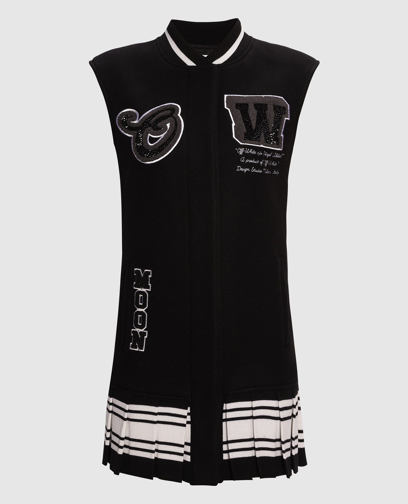 

Black combined Meteor mini dress with patches Off-White