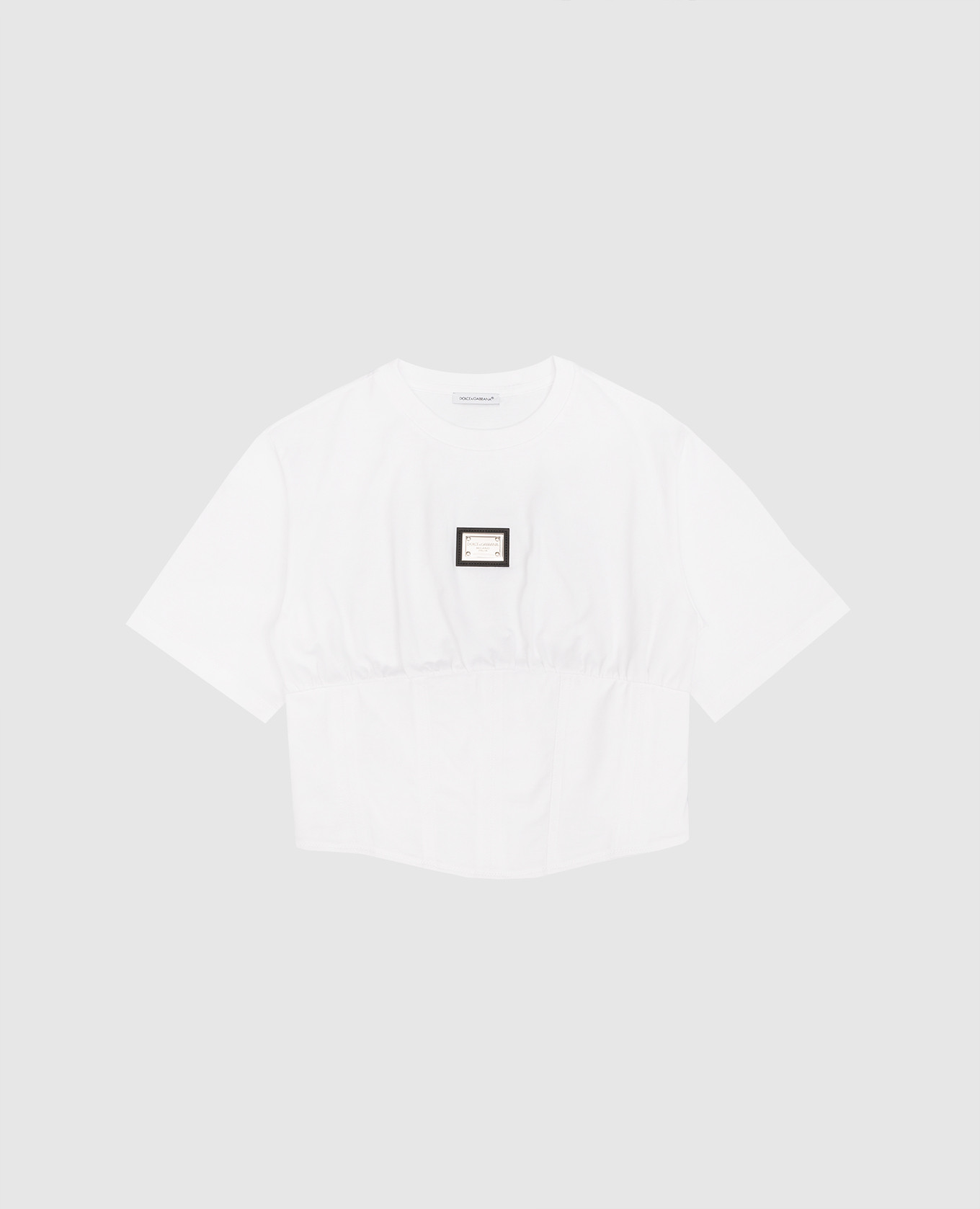 Children's white t-shirt with logo dolce&gabbana