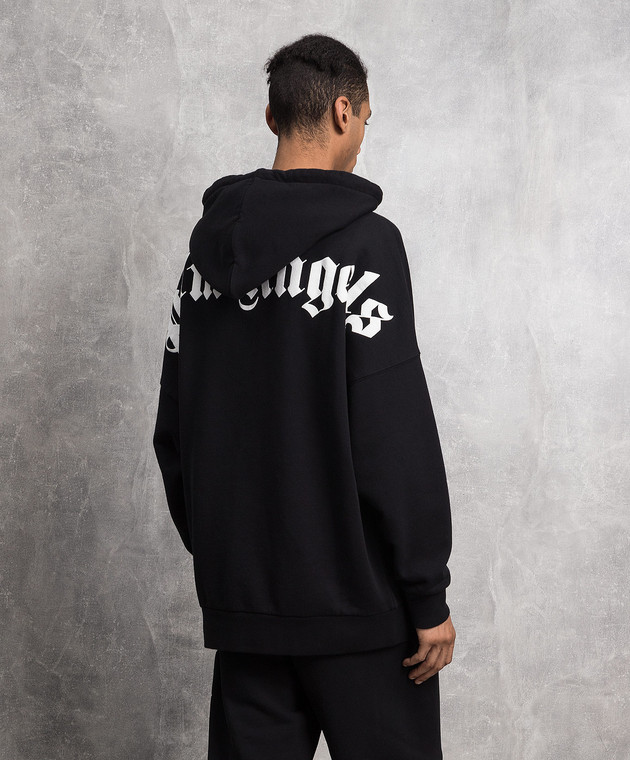 Palm Angels - Black hoodie with contrast logo print